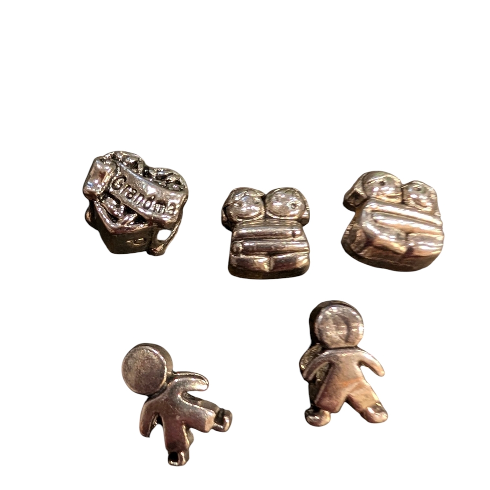 Charming Silver Bracelet Charms Set